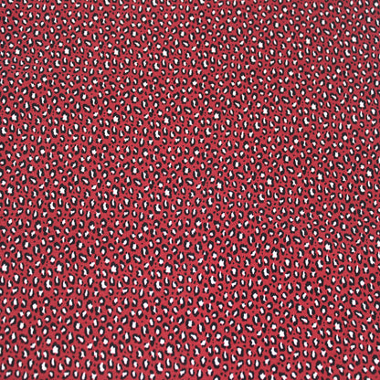 P-1342-754-RED-BLACK- PRINTED POLY MOROCCAN 100% POLY