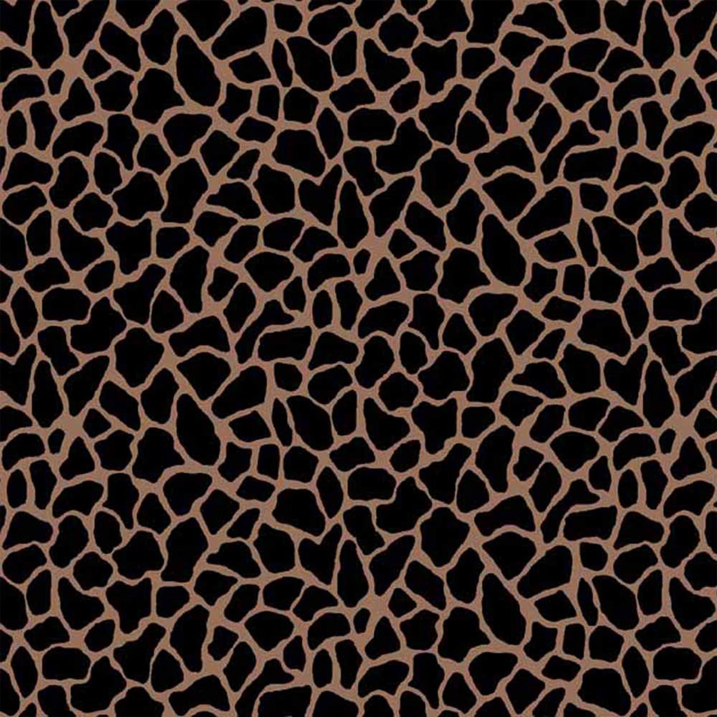 P-1352-504-CAMEL-BLACK - PRINTED WOOL DOBBY 100% POLYESTER