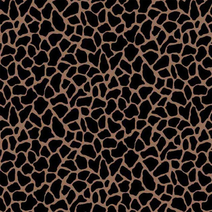 P-1352-504-CAMEL-BLACK - PRINTED WOOL DOBBY 100% POLYESTER