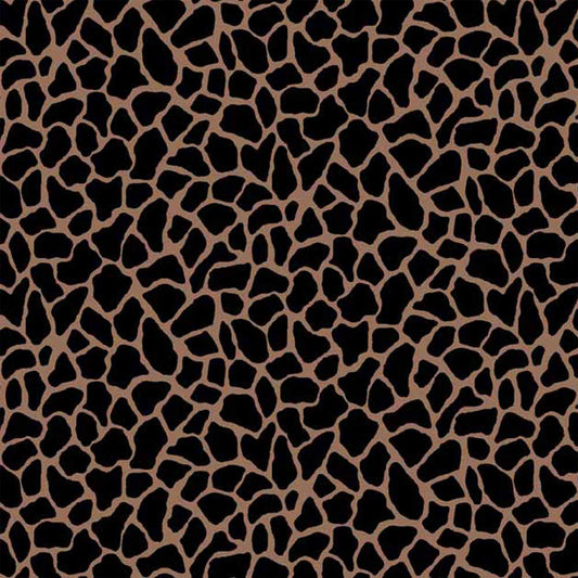 P-1352-504-CAMEL-BLACK - PRINTED WOOL DOBBY 100% POLYESTER