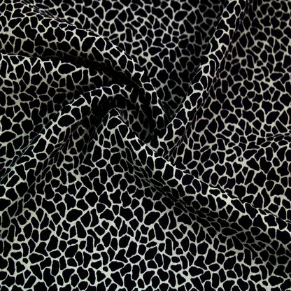 P-1352-504-SAGE-BLACK - PRINTED WOOL DOBBY 100% POLYESTER