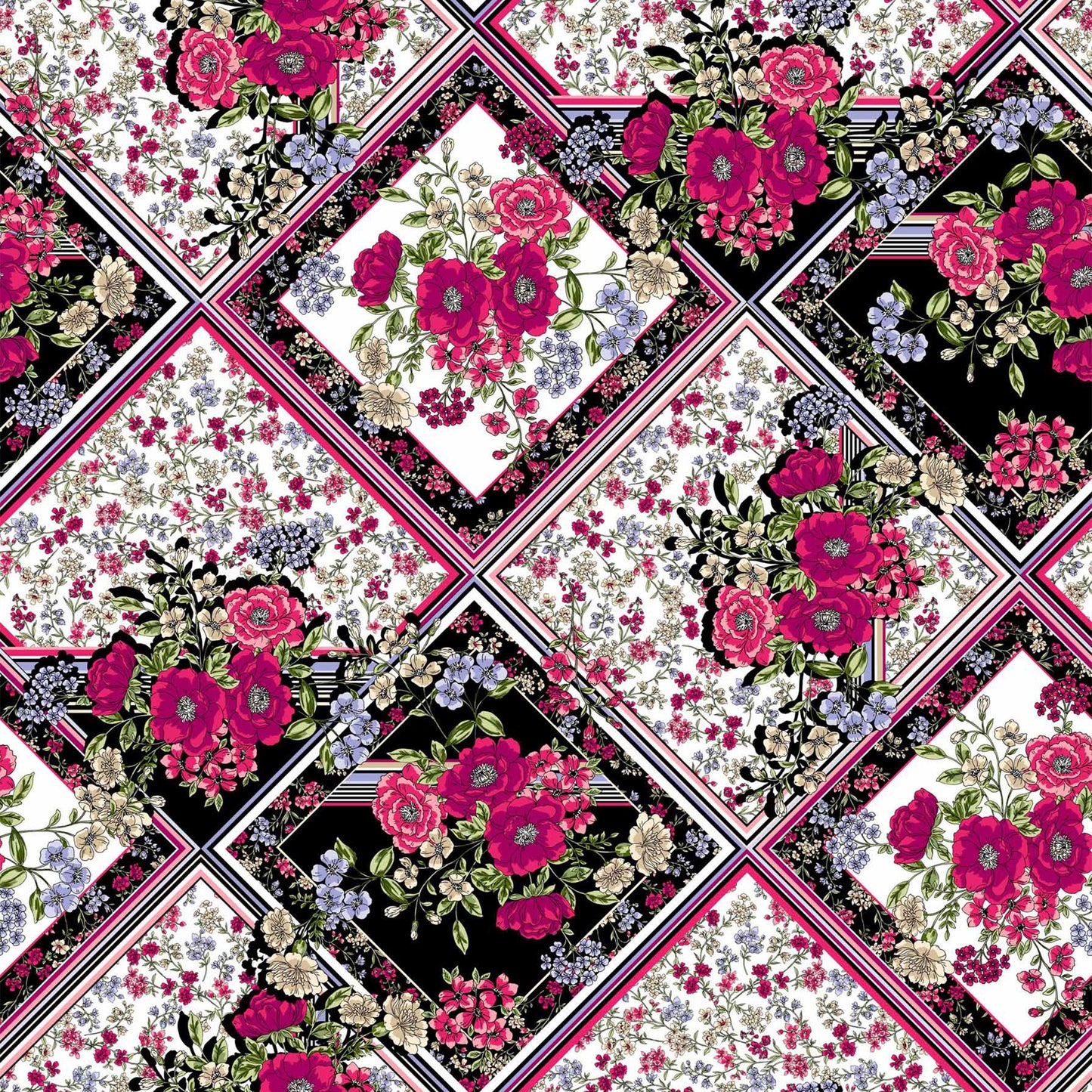 P-1360-450-BLACK-CRIMSON-PERI - PRINTED ITY 96% POLY 4% SPANDEX