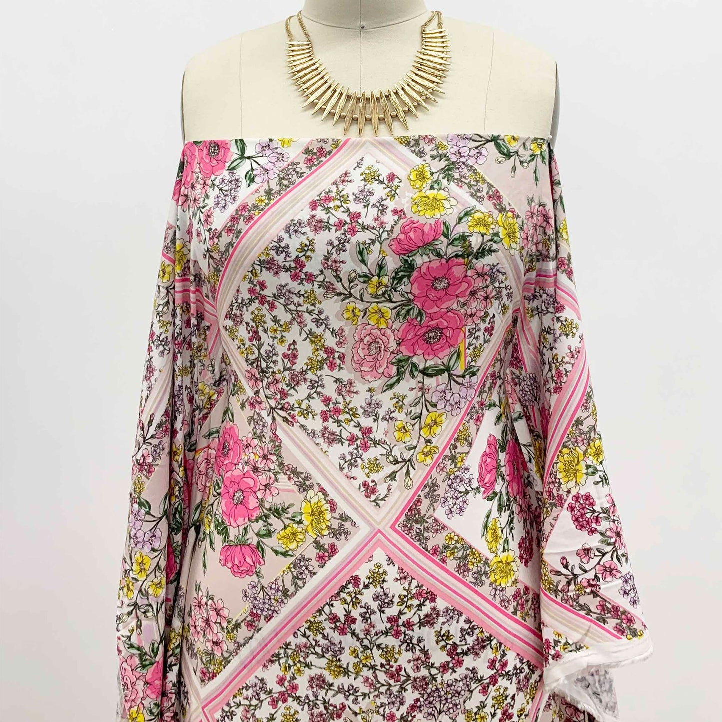 P-1360-698-BLUSH-PINK-LILAC- PRINTED RAYON CHALLIS 100% RAYON CHALLIS