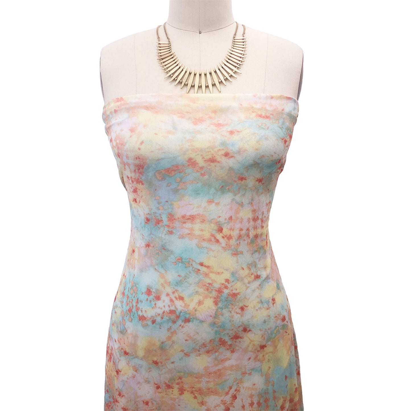 P-1375-453-CANTALOUPE-JADE - PRINTED POLY POWER MESH 92%POLY 8%SPANDEX