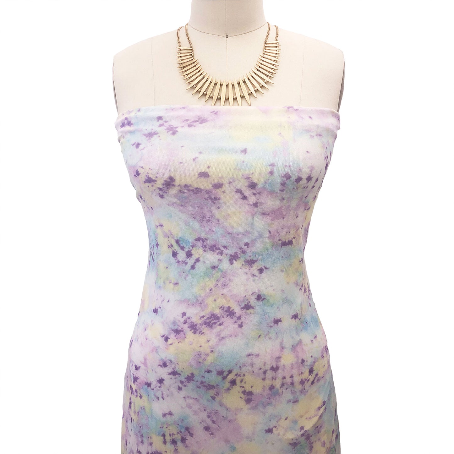 P-1375-453-LILAC-MINT - PRINTED POLY POWER MESH 92%POLY 8%SPANDEX