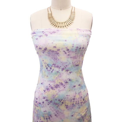 P-1375-453-LILAC-MINT - PRINTED POLY POWER MESH 92%POLY 8%SPANDEX