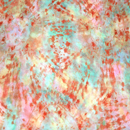 P-1375-501-CANTALOUPE-JADE - PRINTED 100% POLYESTER HI MULTI CHIFFON WASH