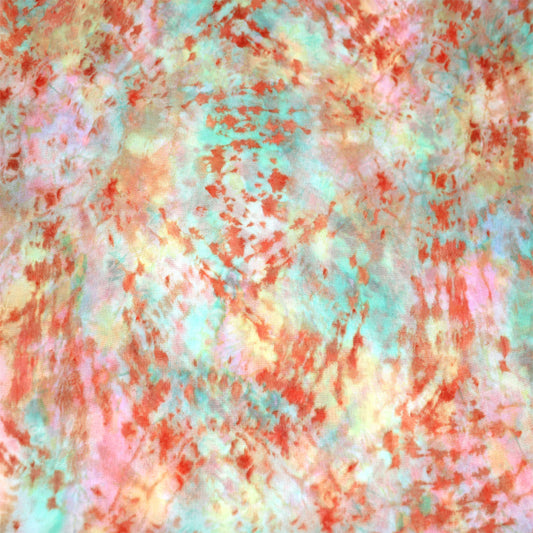 P-1375-501-CANTALOUPE-JADE - PRINTED 100% POLYESTER HI MULTI CHIFFON WASH