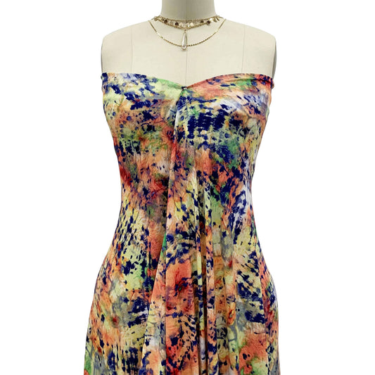 P-1375-HVY-RSJ-NAVY-ORANGE - PRINTED TIE DYE RSJ 95% RAYON 5% SPANDEX JERSEY