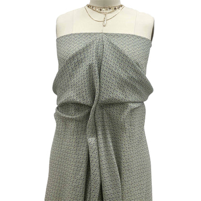 P-1391-504-SAGE-DENIM-MOCHA - PRINTED WOOL DOBBY 100% POLYESTER