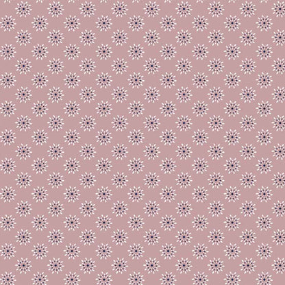 P-1394-504-MAUVE-NAVY - PRINTED WOOL DOBBY 100% POLYESTER