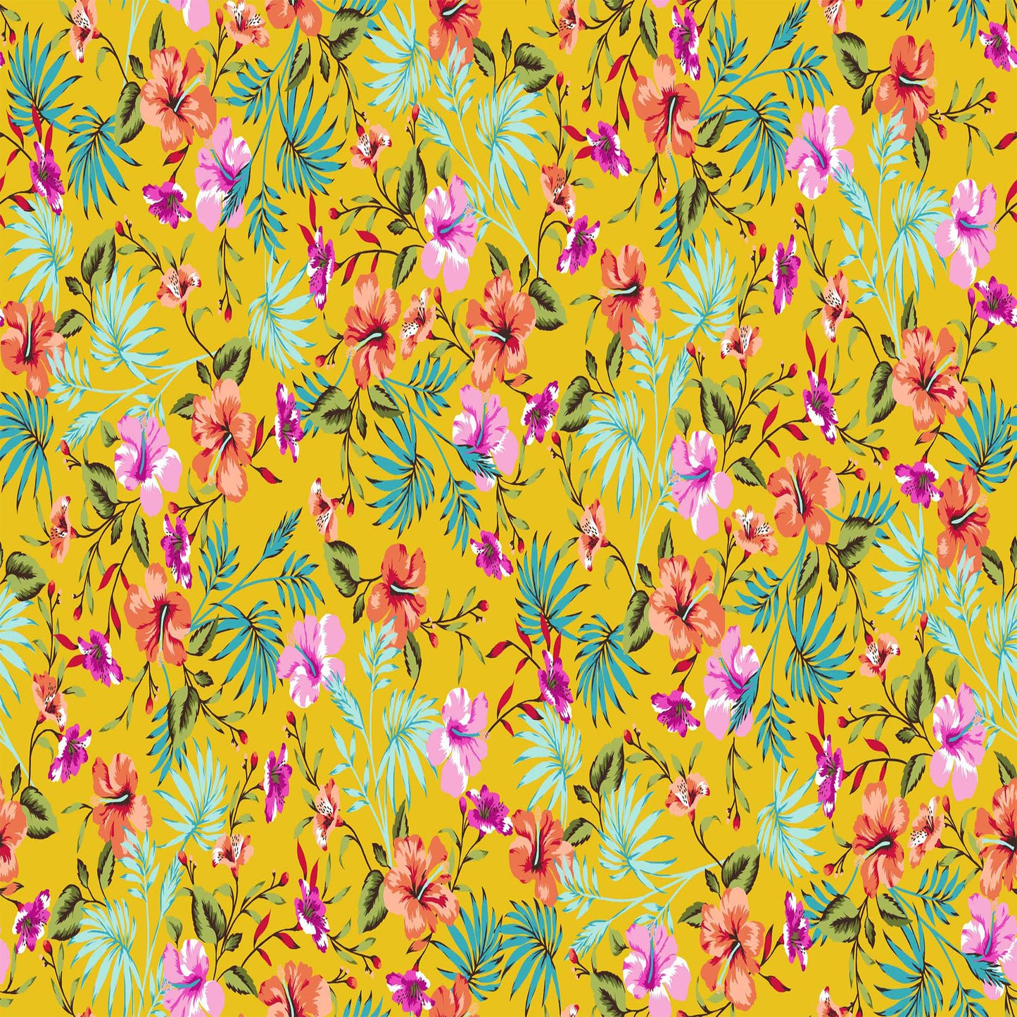 P-1396-754-ASPEN-GOLD-ORANGE-DUSTY-PINK - PRINTED POLY MOROCCAN 100% POLY