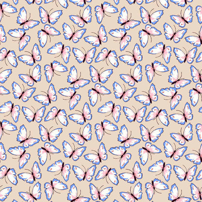 P-1399-761-MAPLE-SUGAR-BLUE - PRINTED 4X2 RIB 96% POLY 4% SPANDEX