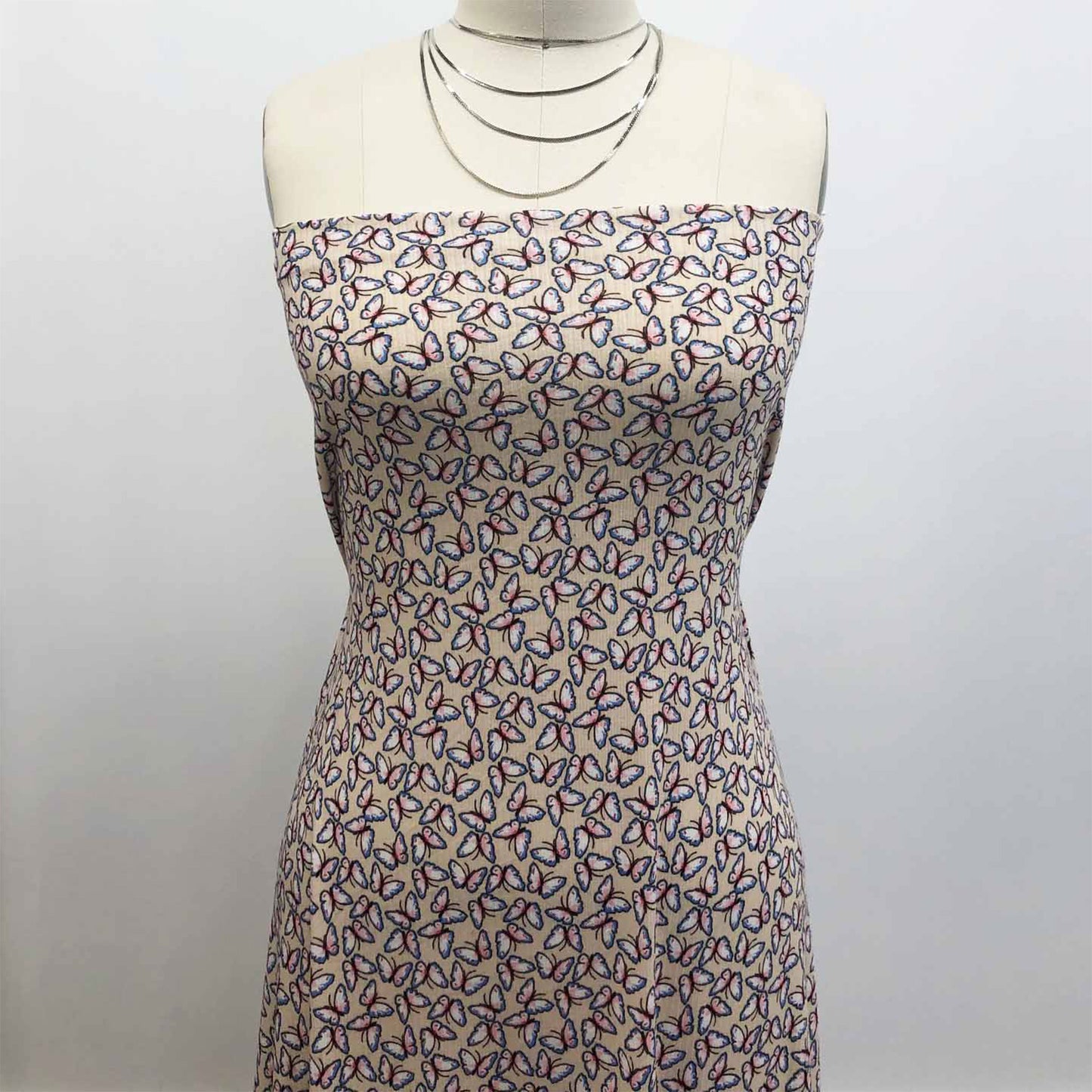 P-1399-761-MAPLE-SUGAR-BLUE - PRINTED 4X2 RIB 96% POLY 4% SPANDEX