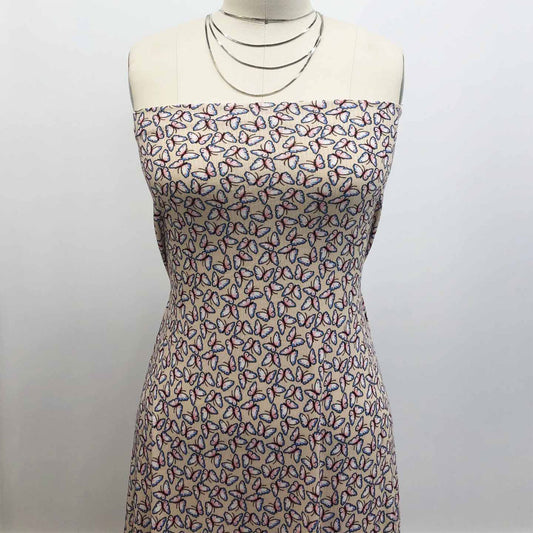 P-1399-761-MAPLE-SUGAR-BLUE - PRINTED 4X2 RIB 96% POLY 4% SPANDEX