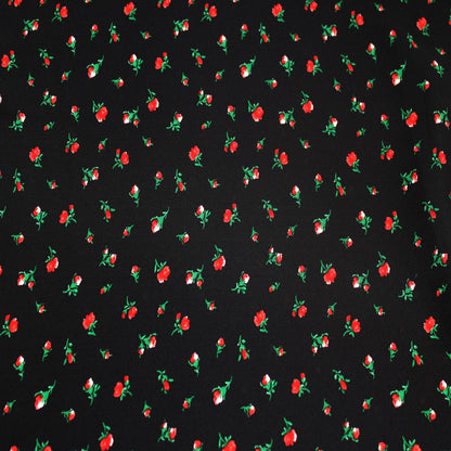 P-1407-504-BLACK-GARNET - PRINTED WOOL DOBBY 100% POLYESTER