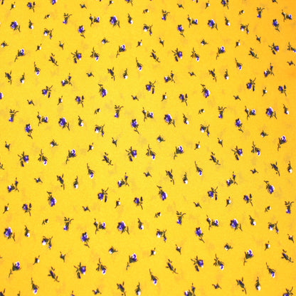 P-1407-504-GOLDEN-YELLOW-PURPLE - PRINTED WOOL DOBBY 100% POLYESTER