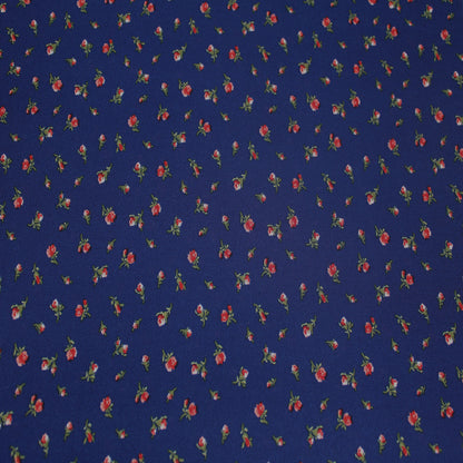 P-1407-504-NAVY-GARNET - PRINTED WOOL DOBBY 100% POLYESTER