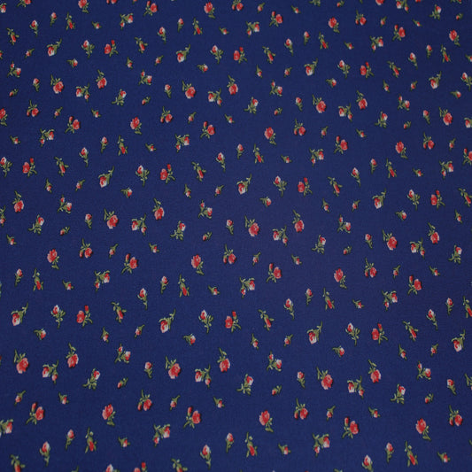P-1407-504-NAVY-GARNET - PRINTED WOOL DOBBY 100% POLYESTER