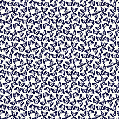 P-1410-504-OFF-WHITE-NAVY - PRINTED WOOL DOBBY 100% POLYESTER