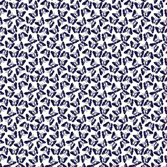 P-1410-504-OFF-WHITE-NAVY - PRINTED WOOL DOBBY 100% POLYESTER