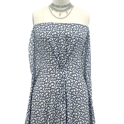 P-1410-504-OFF-WHITE-NAVY - PRINTED WOOL DOBBY 100% POLYESTER