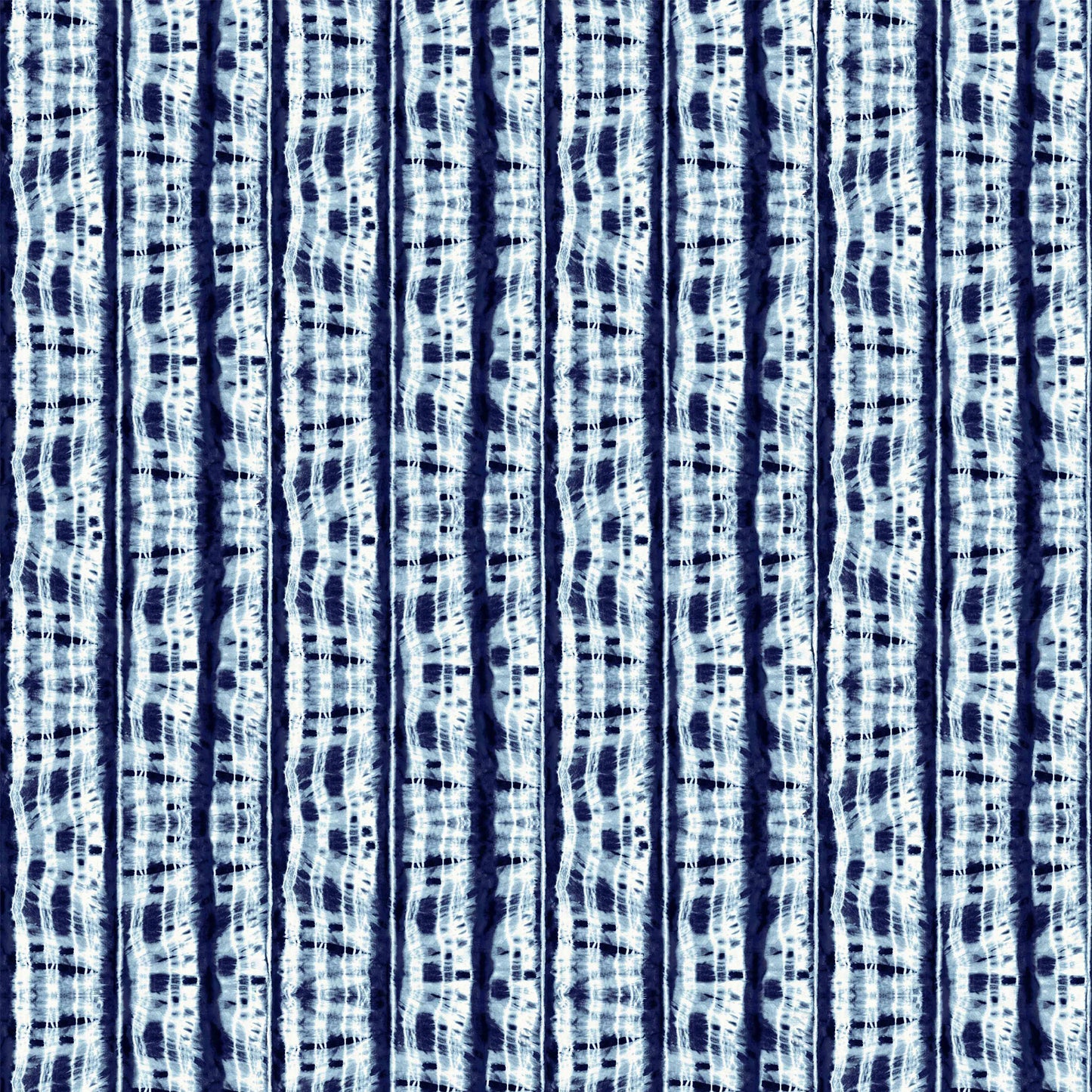 P-1417-504-NAVY-DENIM - PRINTED TIE DYE WOOL DOBBY 100% POLYESTER