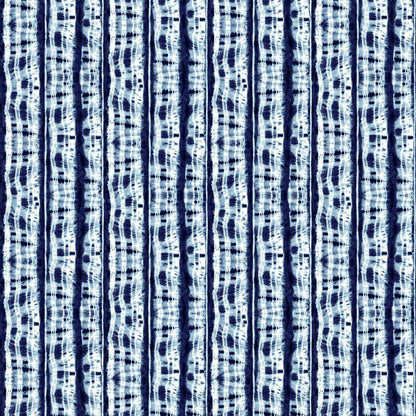 P-1417-504-NAVY-DENIM - PRINTED TIE DYE WOOL DOBBY 100% POLYESTER