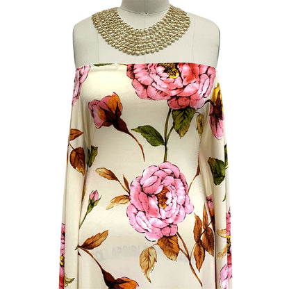 P-1427-450-ALMOND-PINK - PRINTED ITY 96% POLY 4% SPANDEX