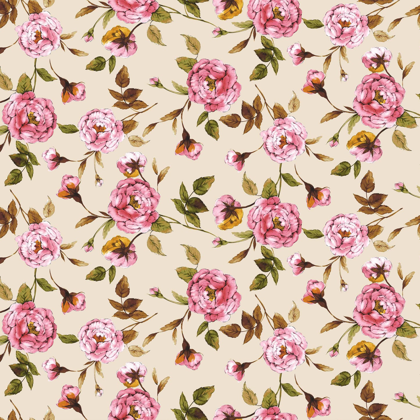 P-1427-501-ALMOND-PINK - PRINTED 100% POLYESTER HI MULTI CHIFFON WASH