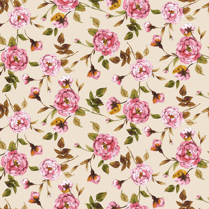 P-1427-501-ALMOND-PINK - PRINTED 100% POLYESTER HI MULTI CHIFFON WASH