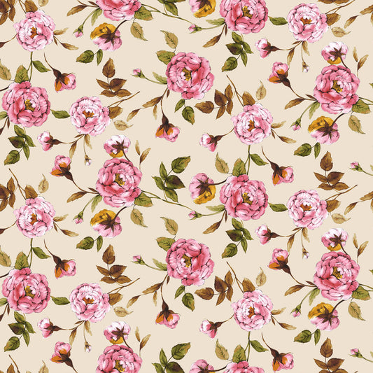 P-1427-501-ALMOND-PINK - PRINTED 100% POLYESTER HI MULTI CHIFFON WASH