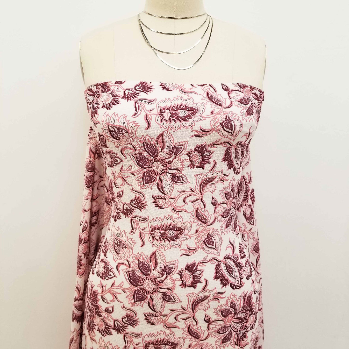 P-143-586-OFFWHITE-MALAGA - PRINTED CREPE CHIFFON 97% POLY 3% SPANDEX