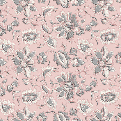 P-143-586-PEACH-GREY - PRINTED CREPE CHIFFON 97% POLY 3% SPANDEX