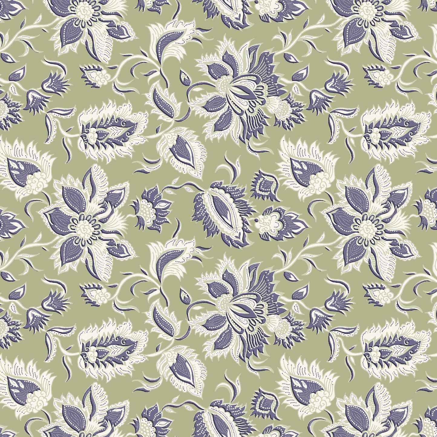 P-143-586-SAGE-INDIGO - PRINTED CREPE CHIFFON 97% POLY 3% SPANDEX
