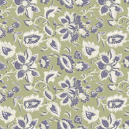 P-143-586-SAGE-INDIGO - PRINTED CREPE CHIFFON 97% POLY 3% SPANDEX