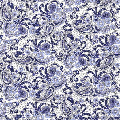 P-144-501-OFFWHITE-BLUE - PRINTED 100% POLYESTER HI MULTI CHIFFON WASH