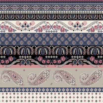 P-146-668-BLACK-ROSE-GOLD - PRINTED DTY 92% POLY 8% SPANDEX DTY DOUBLE SIDED BRUSH