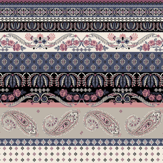 P-146-668-BLACK-ROSE-GOLD - PRINTED DTY 92% POLY 8% SPANDEX DTY DOUBLE SIDED BRUSH