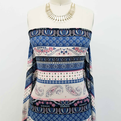 P-146-668-BLACK-ROSE-GOLD - PRINTED DTY 92% POLY 8% SPANDEX DTY DOUBLE SIDED BRUSH