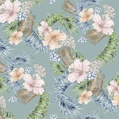 P-1463-702-PALE-BLUE-BLUSH - PRINTED SCUBA CREPE 97% POLY 3% SPANDEX