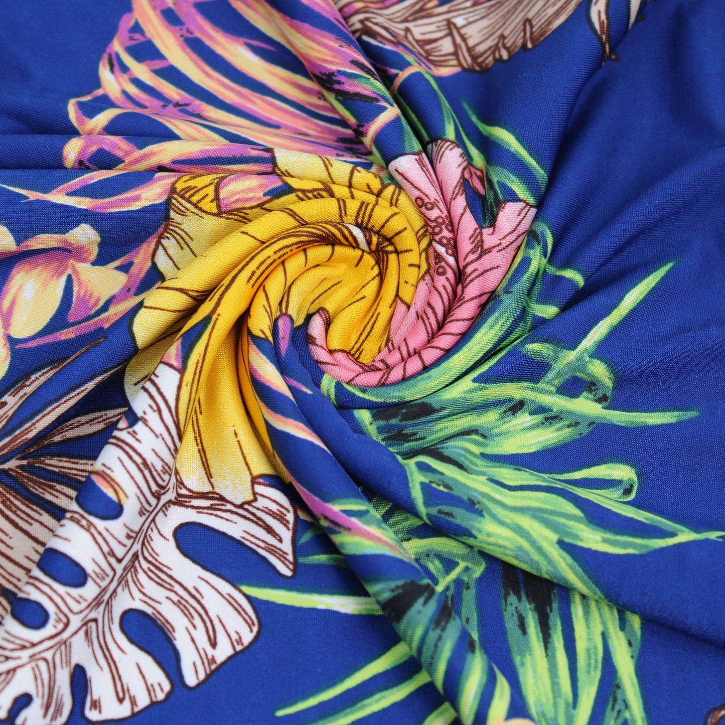 P-1463-800-ROYAL-CORAL - PRINTED VENEZIA 92% POLY 8% SPANDEX