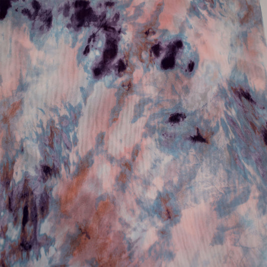 P-1470-453-DUSTY-LILAC-BLUSH - PRINTED POLY POWER MESH 92%POLY 8%SPANDEX