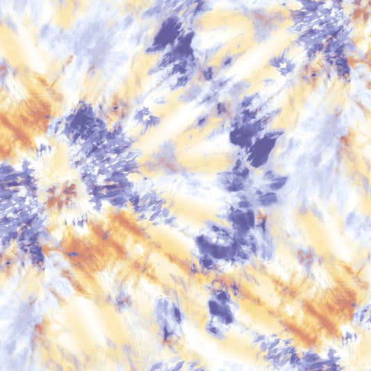 P-1470-501-PERIWINKLE-MANGO - PRINTED 100% POLYESTER HI MULTI CHIFFON WASH