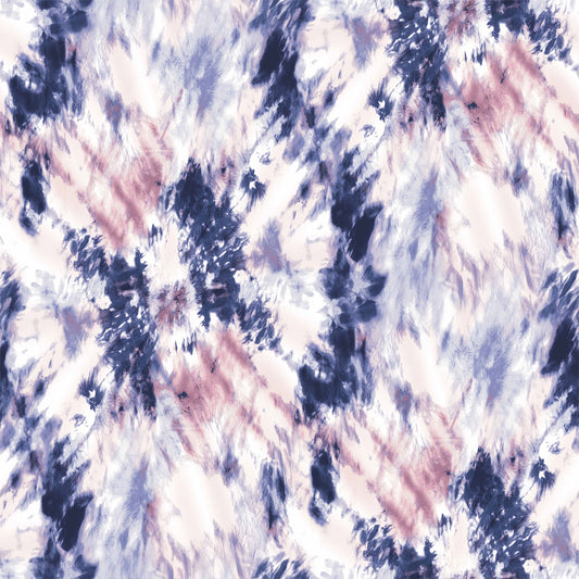 P-1470-506-NAVY-MAUVE - PRINTED FRENCH TERRY 63%POLY  33%RAYON  4% SPANDEX