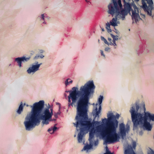 P-1470-668-INDIGO-PURPLE-PINK - PRINTED DTY 92% POLY 8% SPANDEX DTY DOUBLE SIDED BRUSH