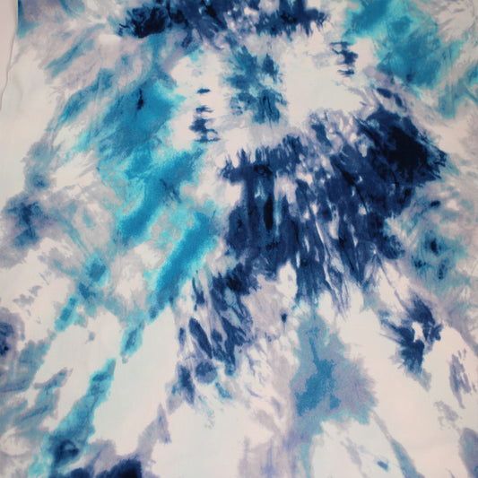 P-1470-668-NAVY-AQUA - PRINTED DTY 92% POLY 8% SPANDEX DTY DOUBLE SIDED BRUSH