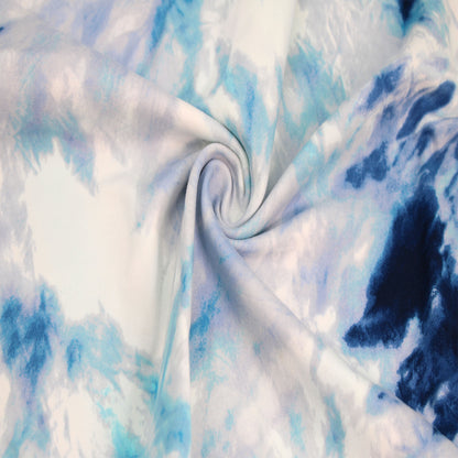 P-1470-668-NAVY-AQUA - PRINTED DTY 92% POLY 8% SPANDEX DTY DOUBLE SIDED BRUSH