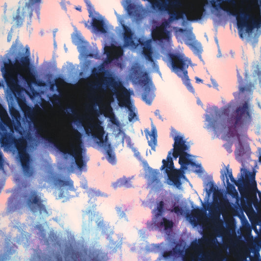 P-1470-668-NAVY-ROSE-TAN - PRINTED DTY 92% POLY 8% SPANDEX DTY DOUBLE SIDED BRUSH