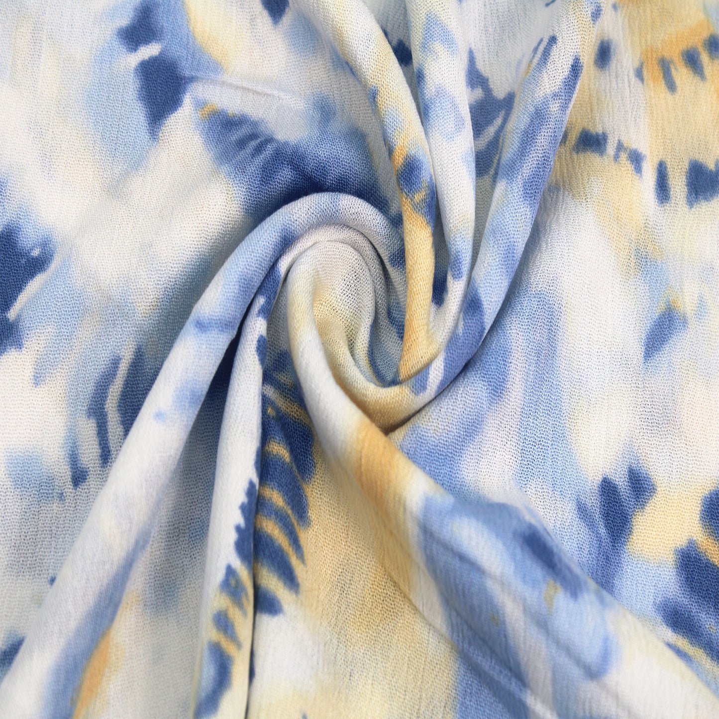 P-1478-636-DENIM-BLUE-BANANA PRINTED CREPON 100% RAYON CREPON
